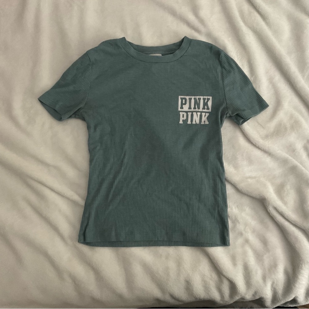 PINK Victoria's Secret Green T-Shirt